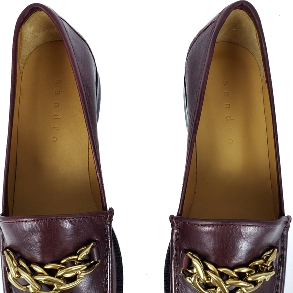 NEW Sandro Mila Leather Loafers - Picture 3 of 8